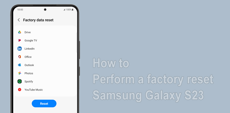 factory reset galaxy s23