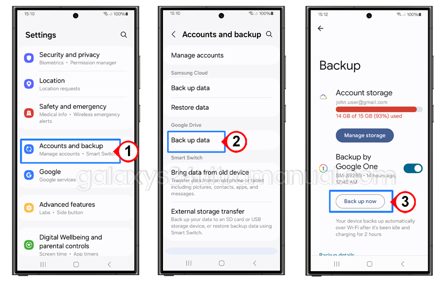 back up to google drive