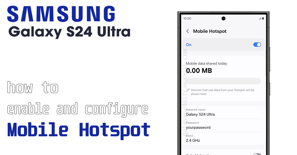 enable hotspot on samsung s24 ultra