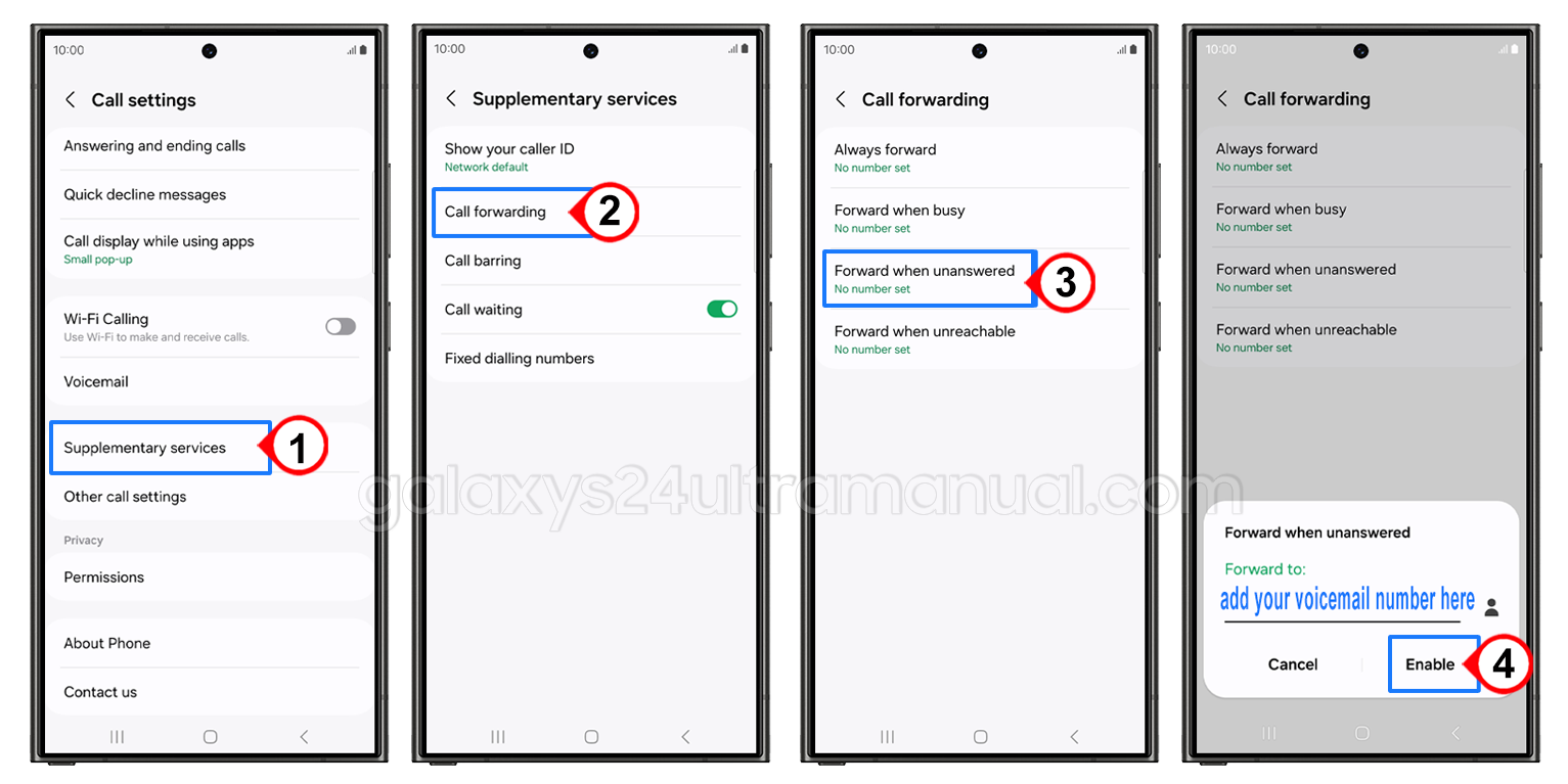 s24 ultra call forwarding