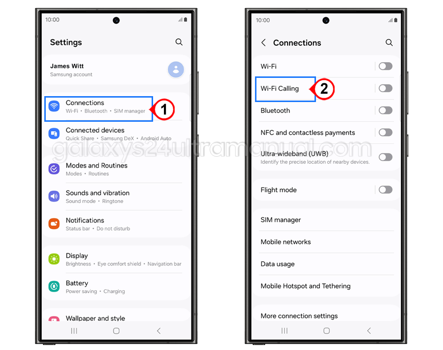 s24 ultra wifi calling