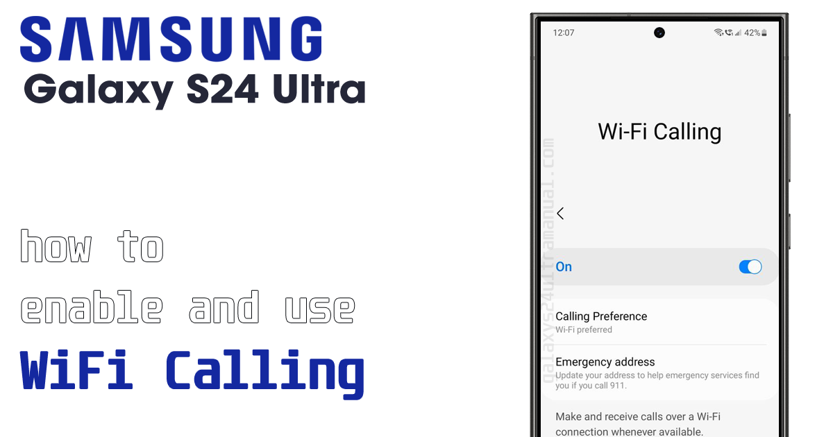 wifi calling on samsung s24 ultra
