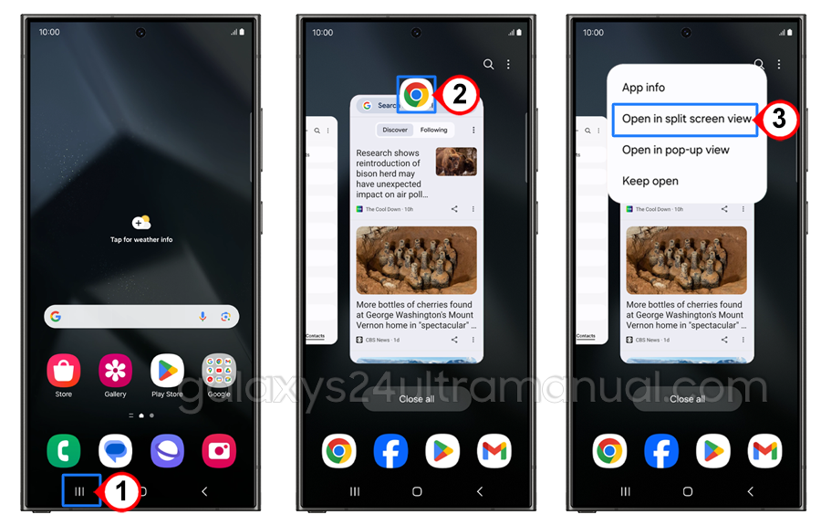 s24 ultra split screen