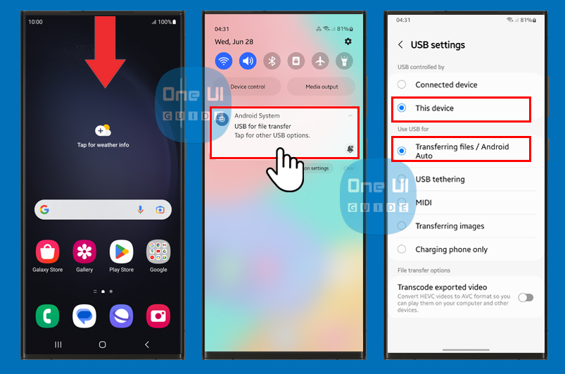 connect samsung to pc